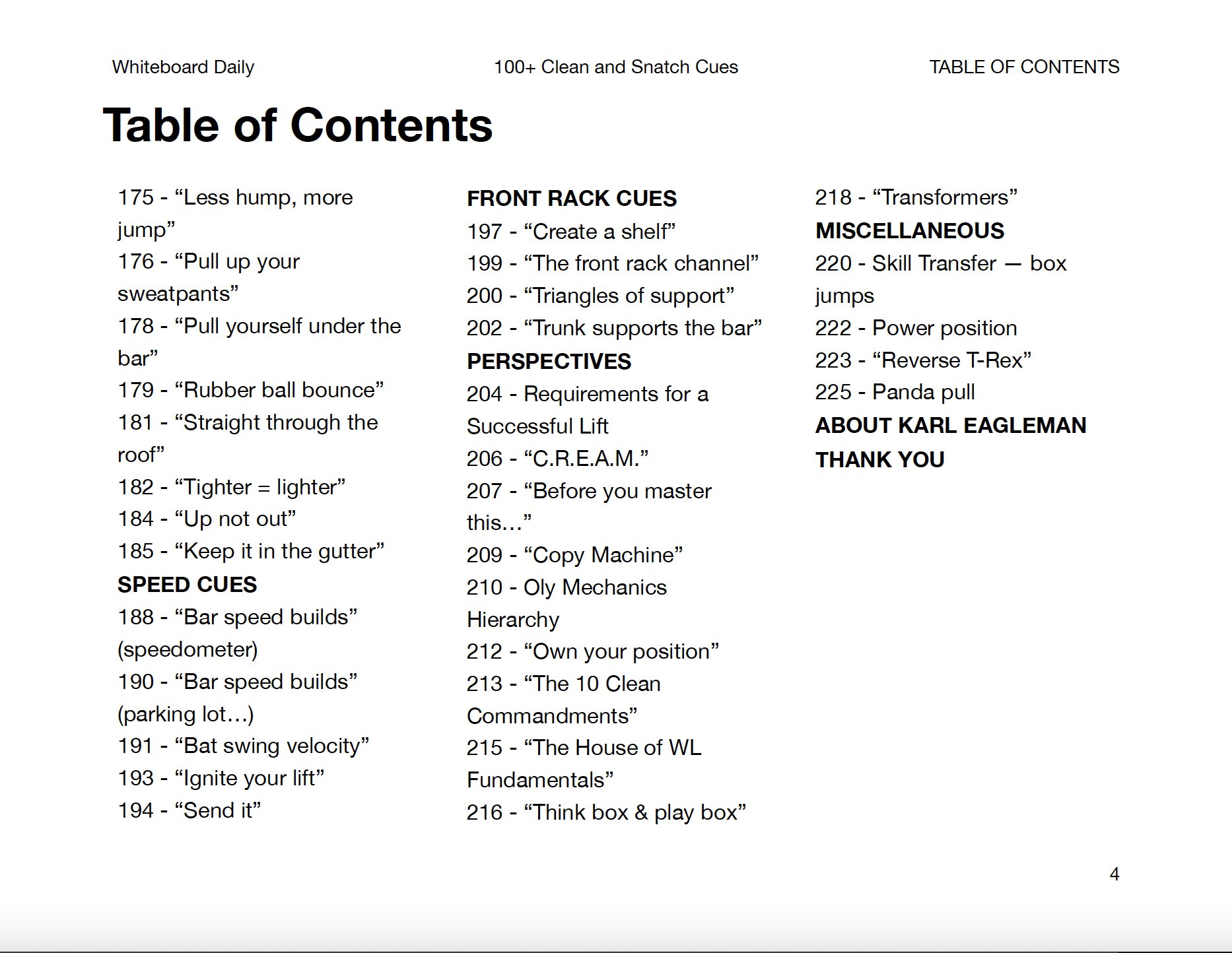 eBook: 100+ Clean & Snatch Cues - Volume 1 product image (4)
