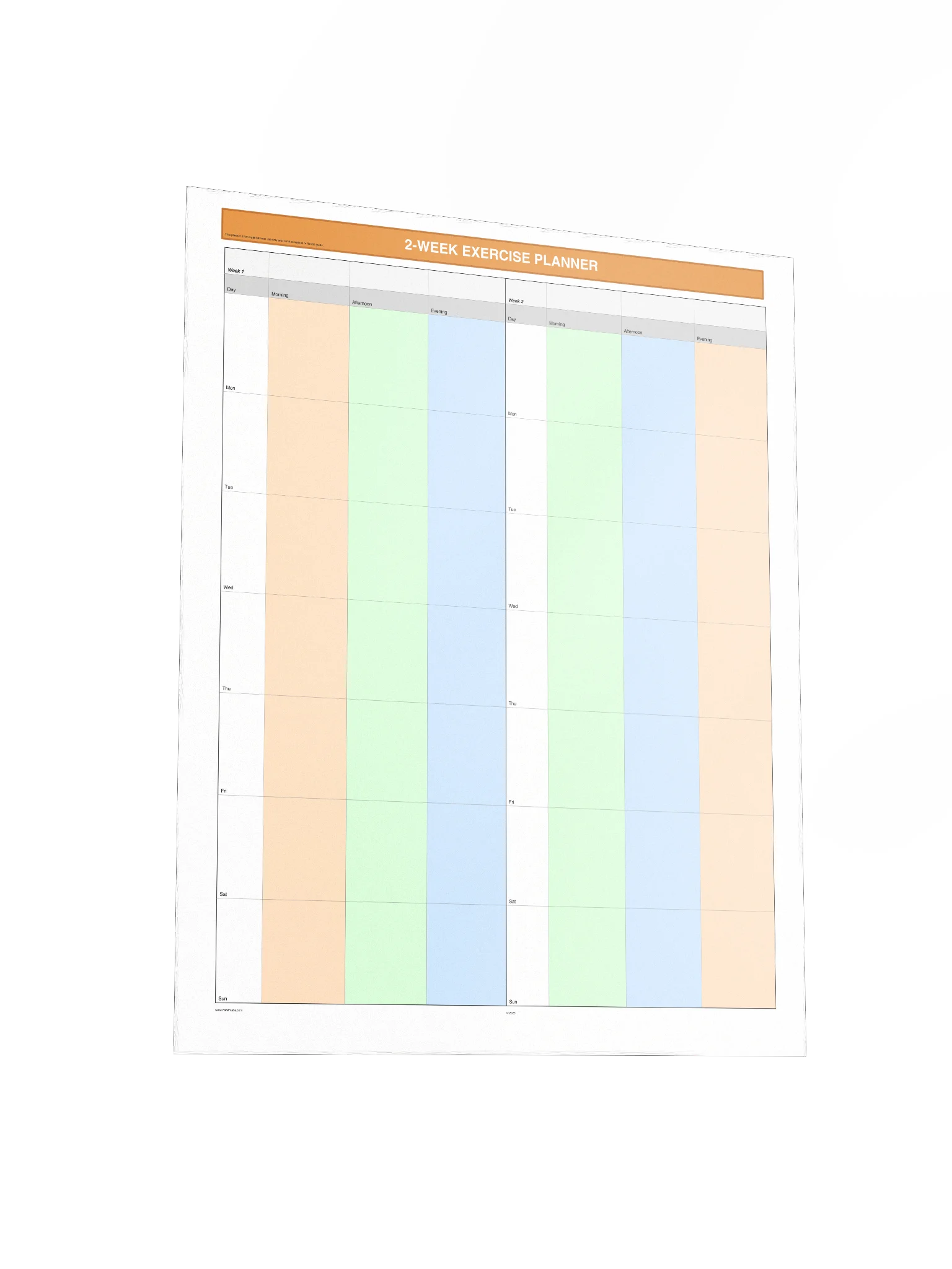 2 Week Exercise Planner product image (4)