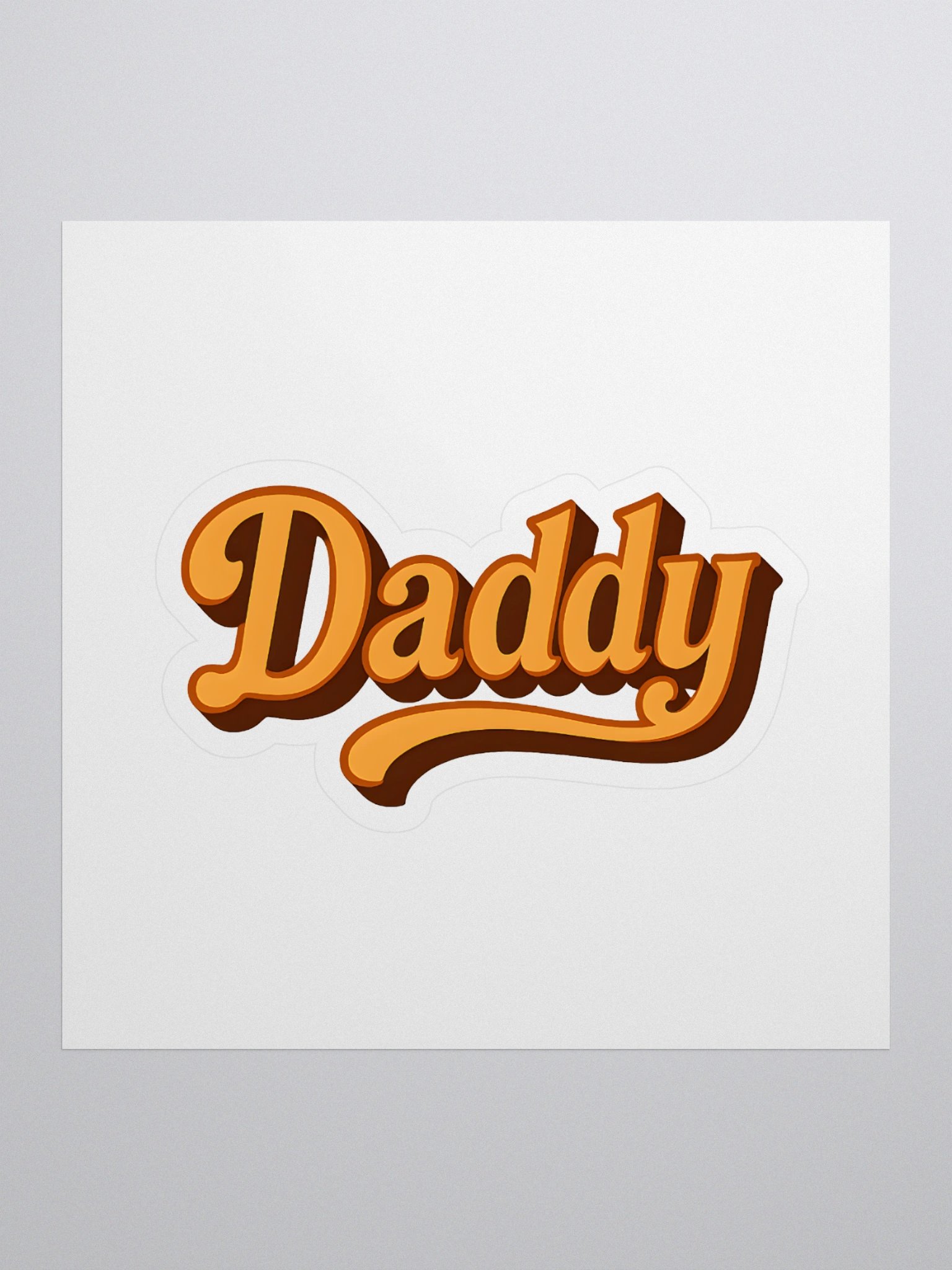 Retro Daddy Typography Design - Vintage Bold Script Style Sticker product image (1)