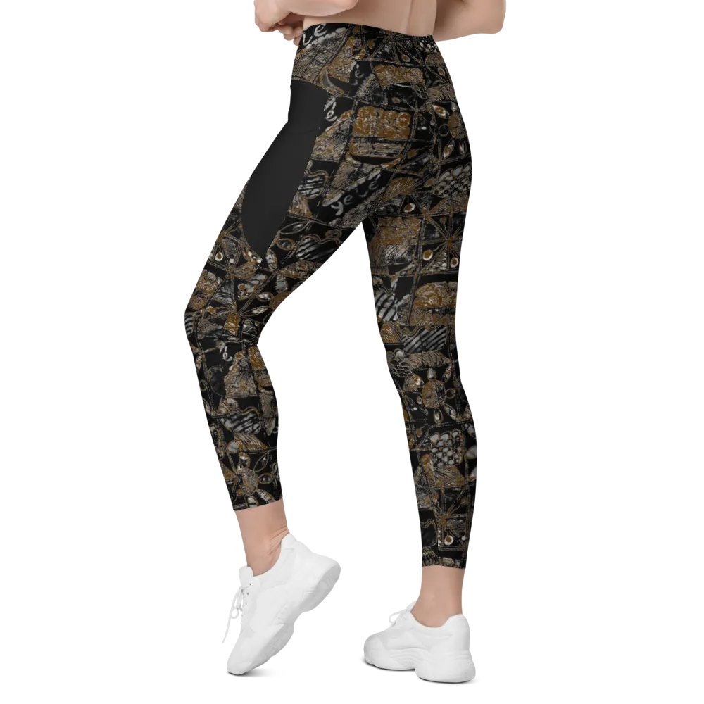 Festivity Print Crossover Leggings with Pockets product image (12)