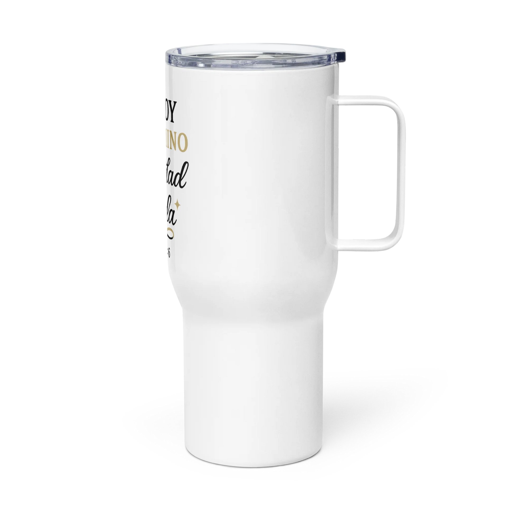 Christian Travel Mug – “Yo Soy el Camino, la Verdad y la Vida” – Spanish Scripture with Handle product image (3)
