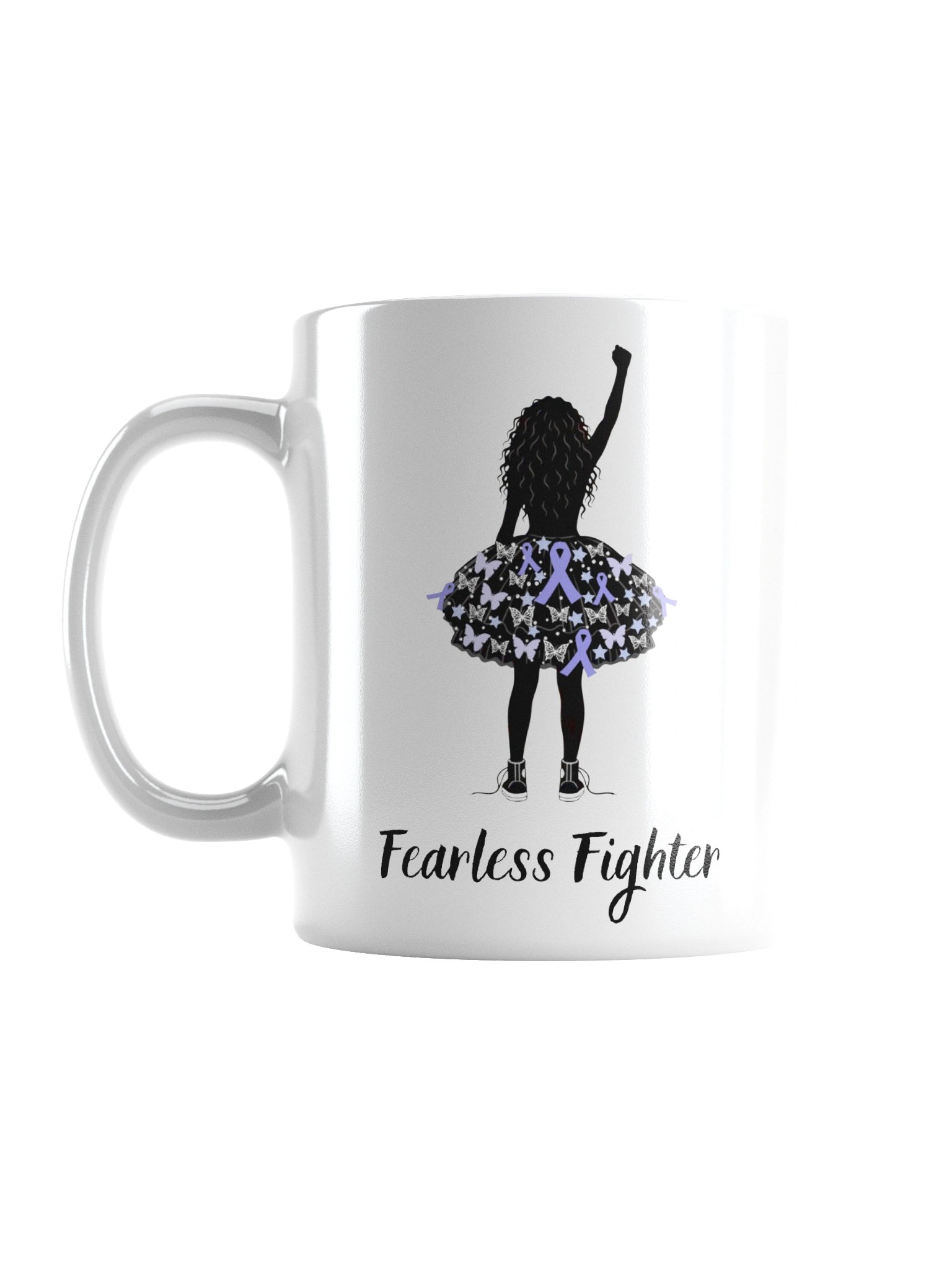 Stomach Cancer - Fearless Fighter White Glossy Mug product image (1)