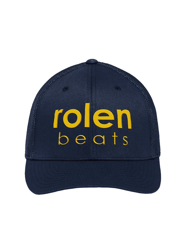 Flex Fit Trucker Rolen Beats Script Hat - Yellow Vert Script Logo product image (1)