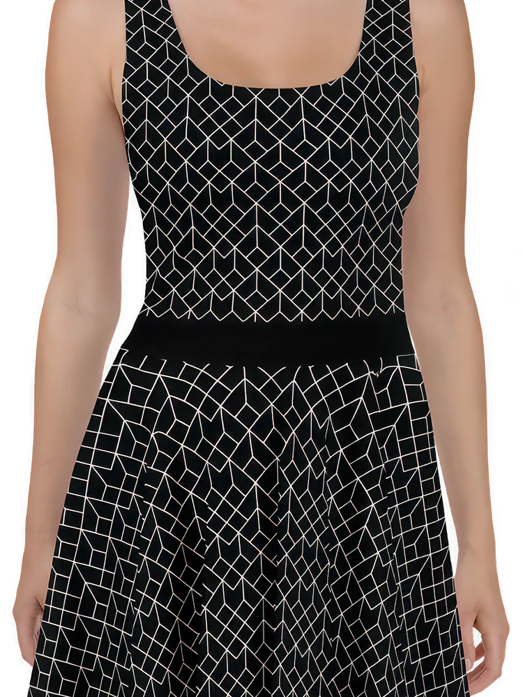 Dark Mesh Pattern Dress product image (2)