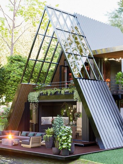 A Frame House 014 - Drawings\Blueprints CAD + PDF + 3D Model product image (1)
