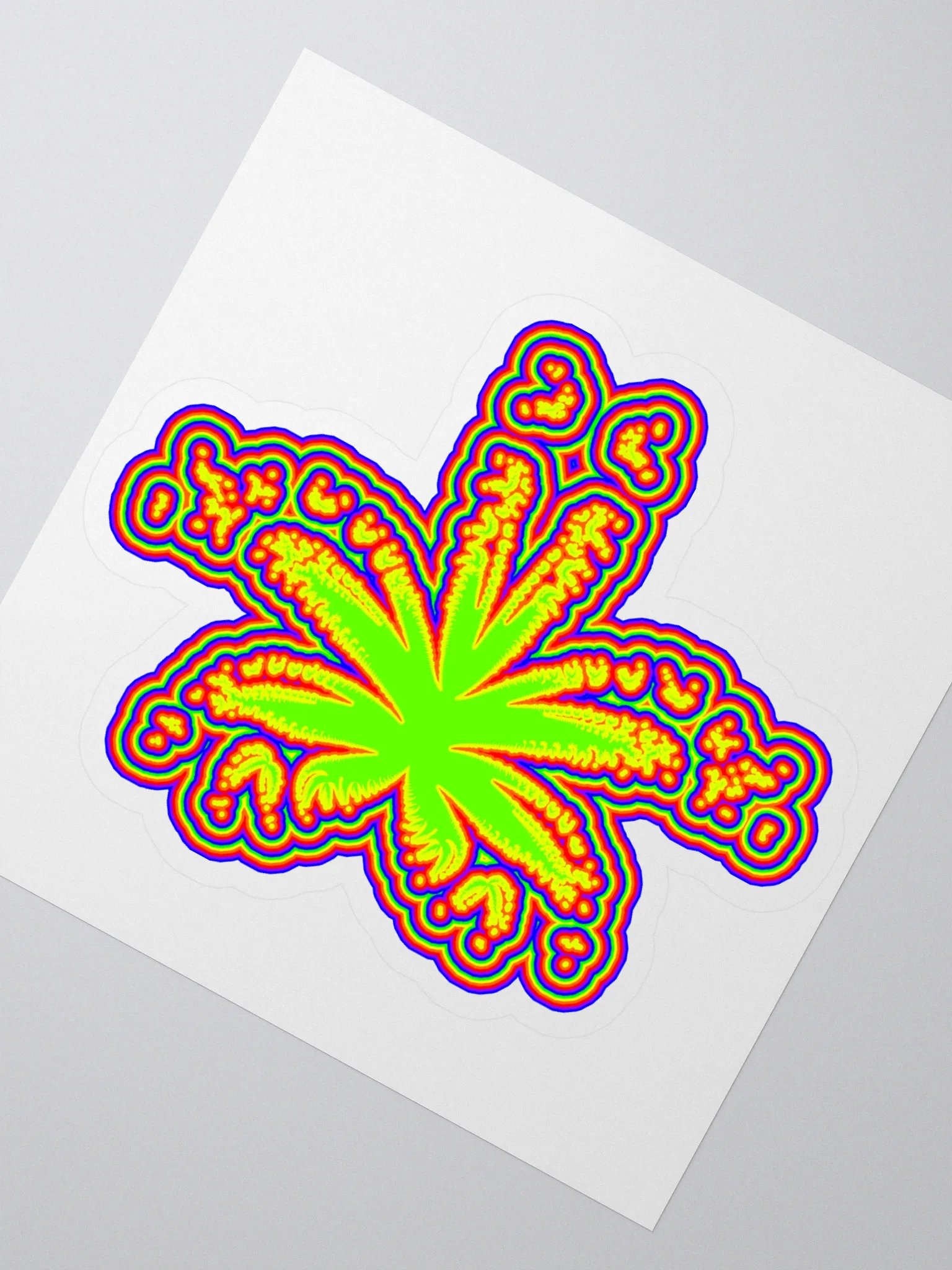 Cannabis Rainbow Stoner Sticker, 420 Queer Pride Pot Leaf Art product image (14)