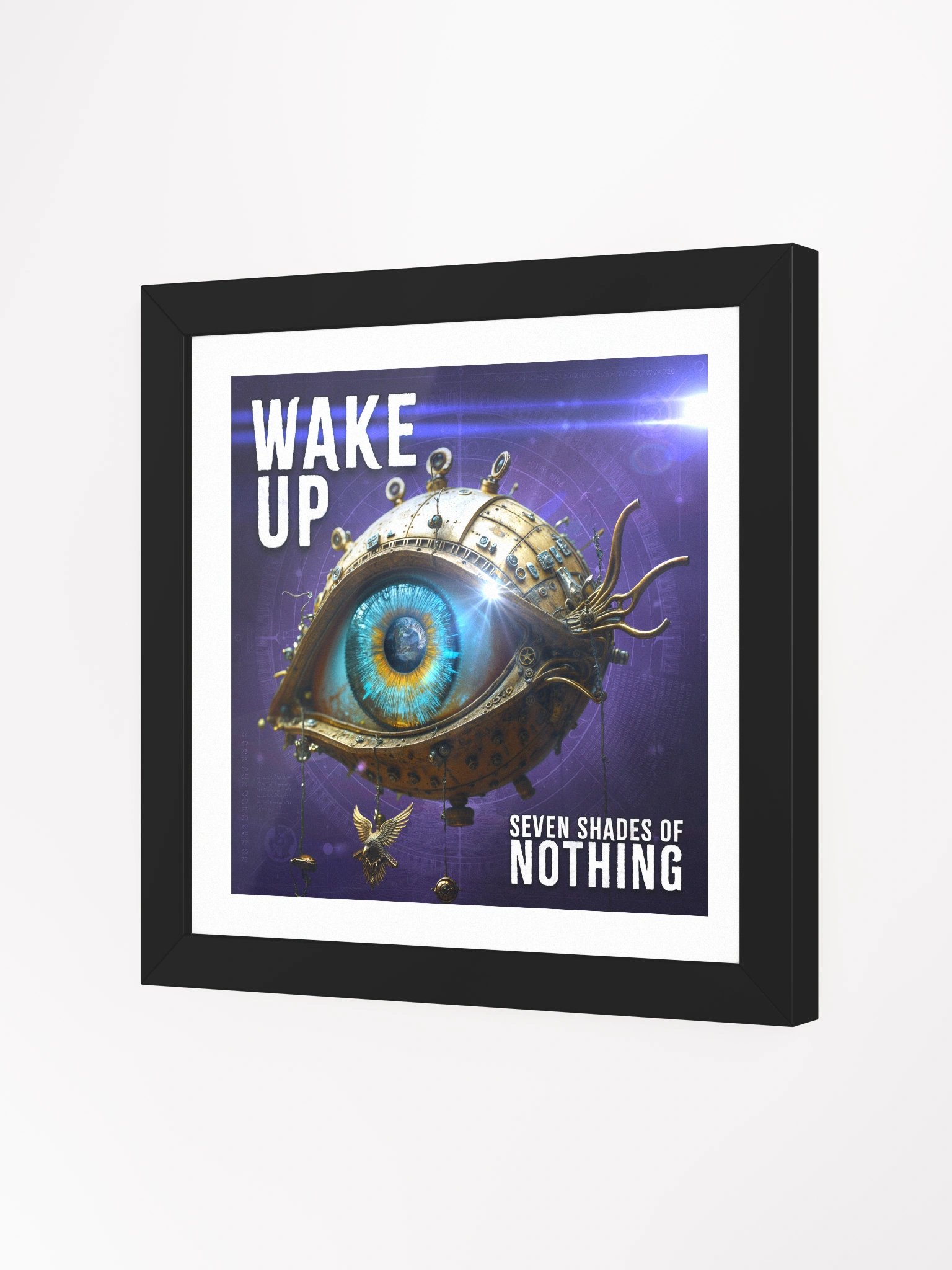 “Wake Up” framed single artwork – square matte wall print from Seven Shades of Nothing – High Quality Matte Poster product image (2)