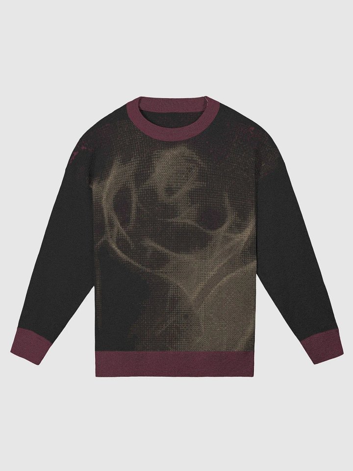 Cream Rose Abstract Relaxed Fit Sweater product image (1)