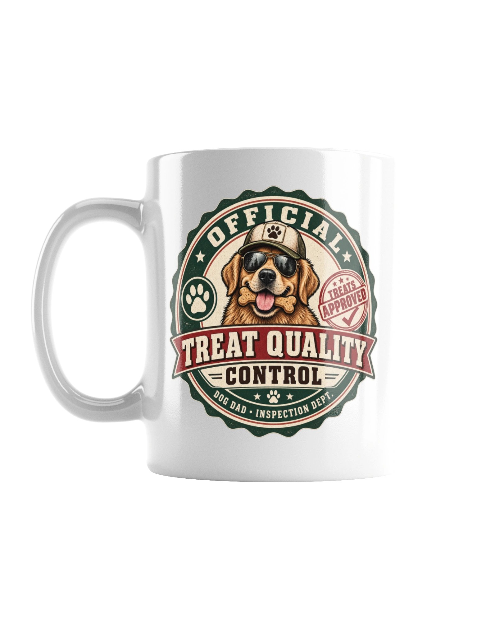 Official Treat Quality Control Mug | Funny Dog Dad Coffee Mug product image (1)
