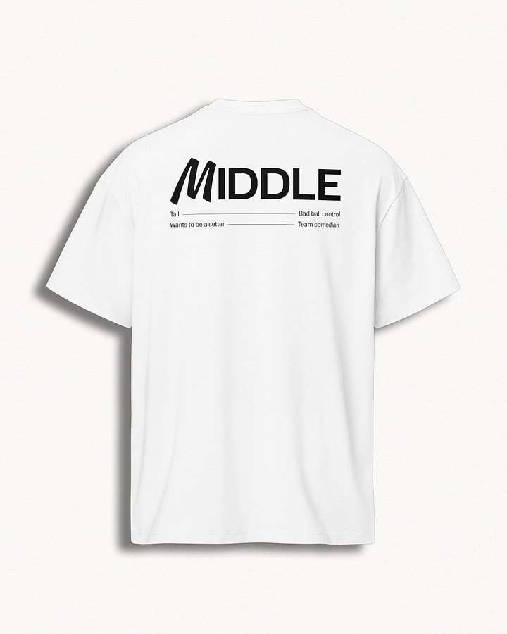 Middle Oversize Tee — White product image (2)