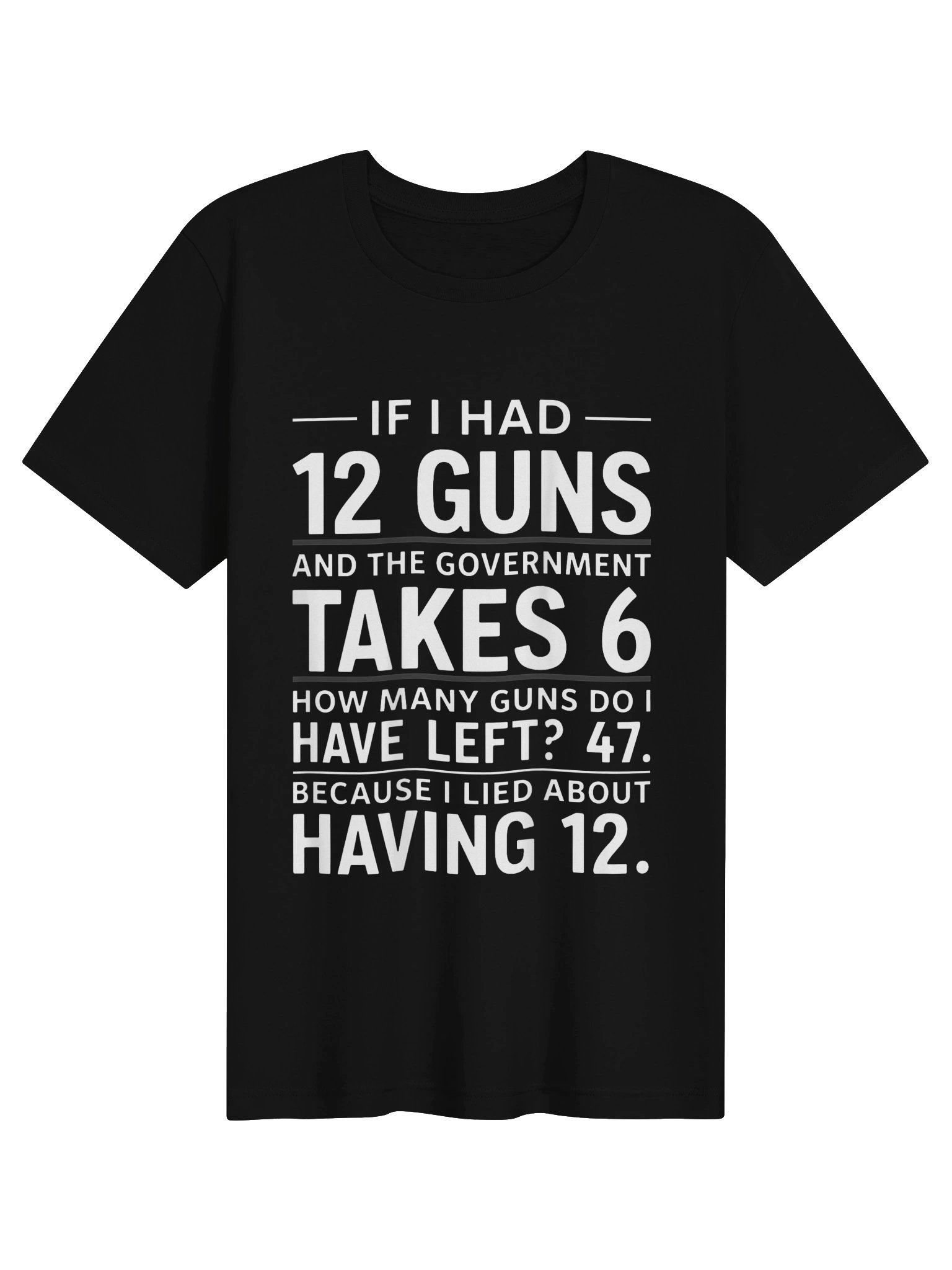 If I Had 12 Guns and The Government Math Second Amendment T-Shirt product image (1)