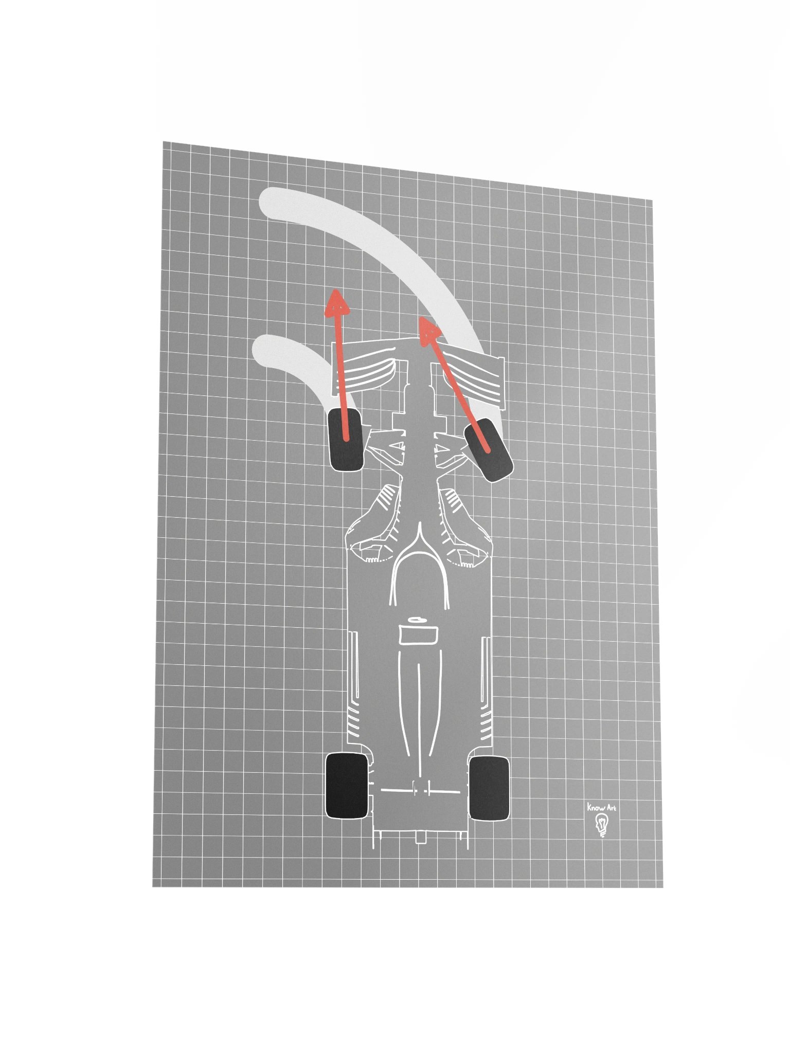 Anti-Ackermann Steering Poster (Gray) product image (5)