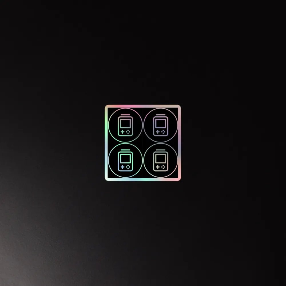 Holographic Sticker (Black) product image (2)