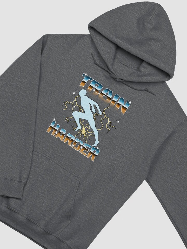 Train Harder Runner Thunder Stride Motivation Hoodie product image (2)