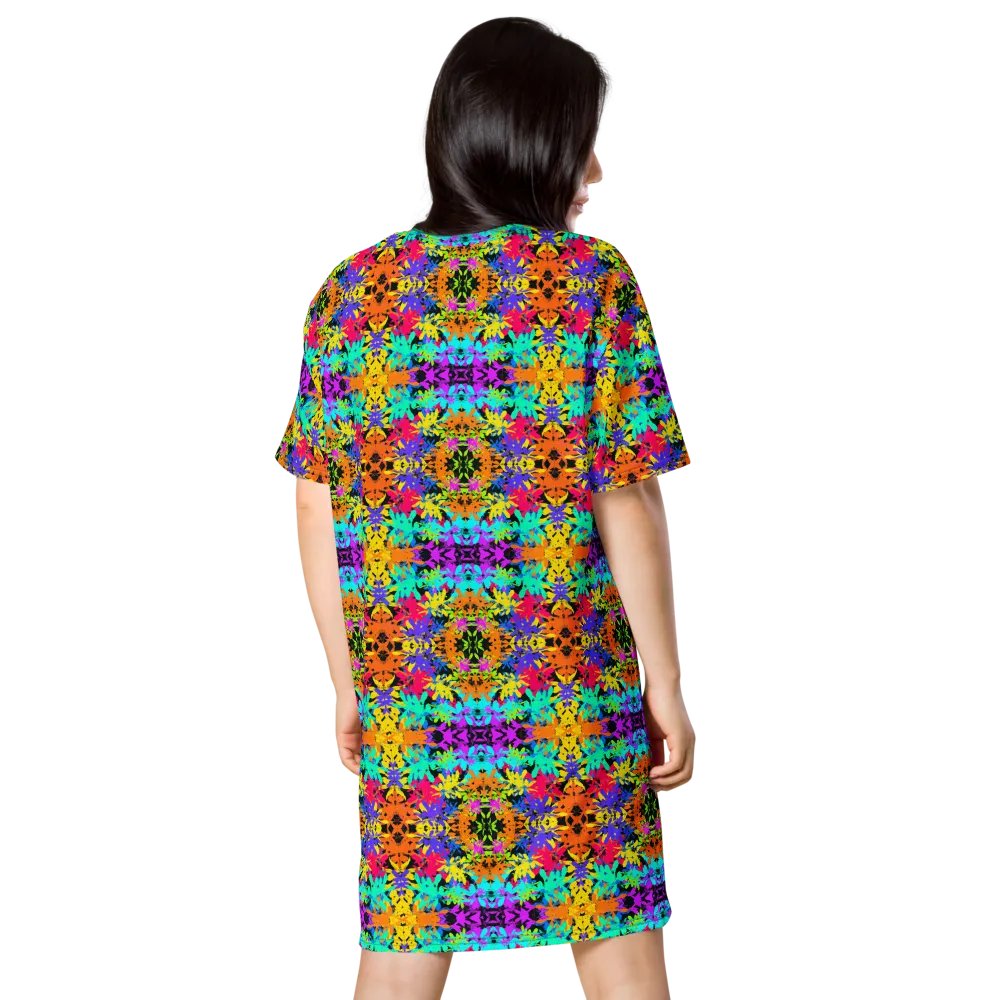 Bright Colourful Leaves Pattern Dress product image (11)