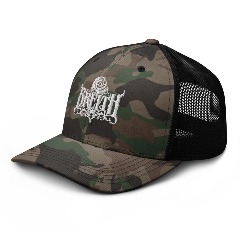 Breith White Logo Camo Trucker Hat product image (4)