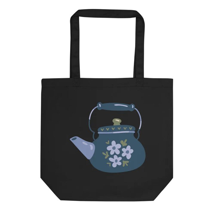 Artistic Blue Teapot Eco-Friendly Tote Bag product image (2)
