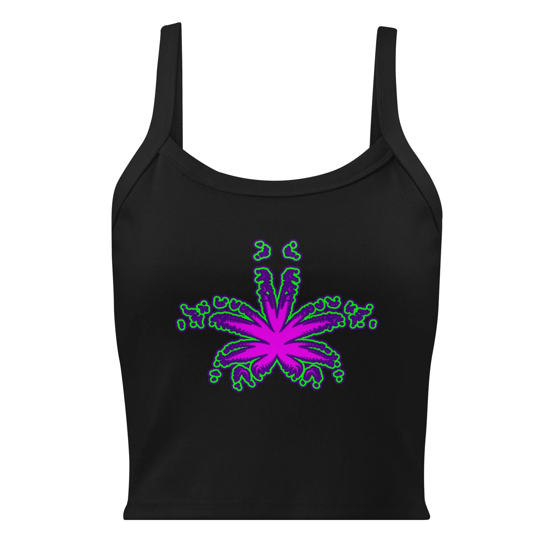 Twisted Cannabis Tank Top, Stoner Weed Shirt, Pink Purple Green Pot Leaf Clothing product image (1)