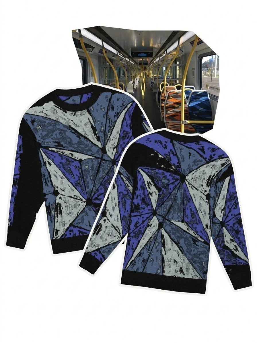 Boarded | Relaxed Fit Jacquard Knit Crewneck | Transit Streetwear product image (1)
