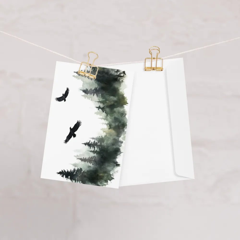 All-Occasion Greeting Card: Hovering Crows Over Spruce Forest product image (10)
