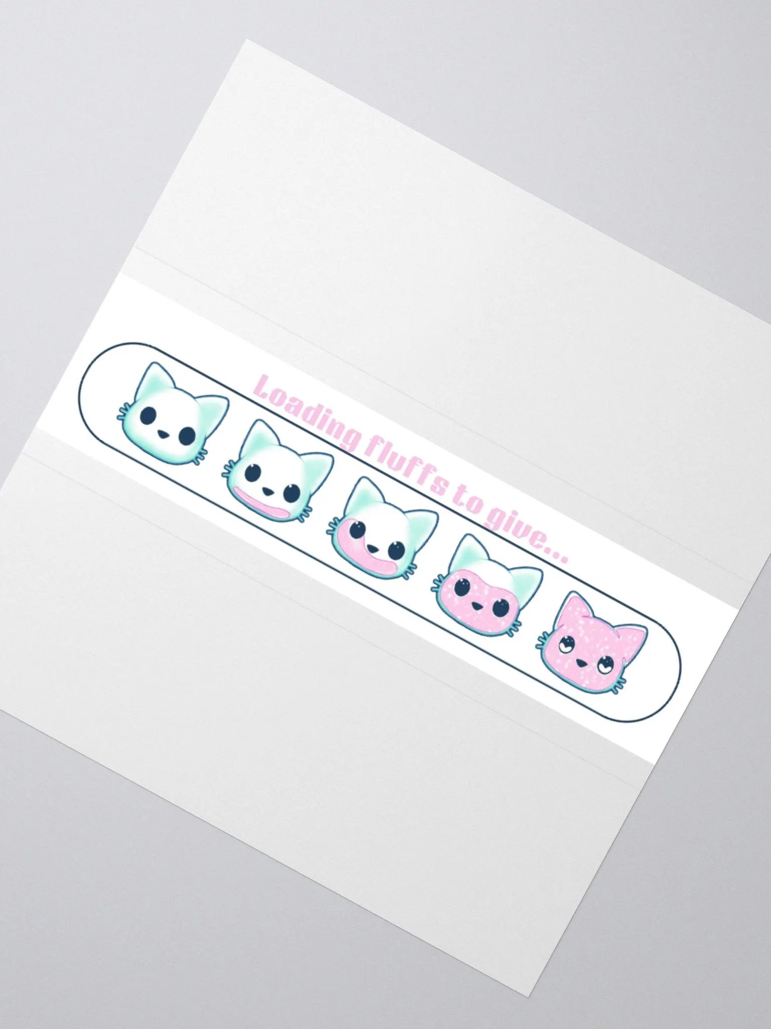 Whimsical Cat Loading Kiss-Cut Stickers product image (2)