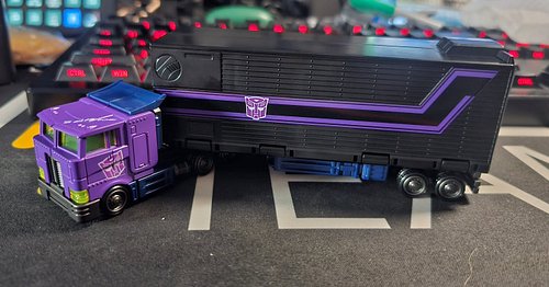 Built Shattered Glass Optimus from the @blokees.official Wheels line last night. I think Motormaster from the Stunticons is n...