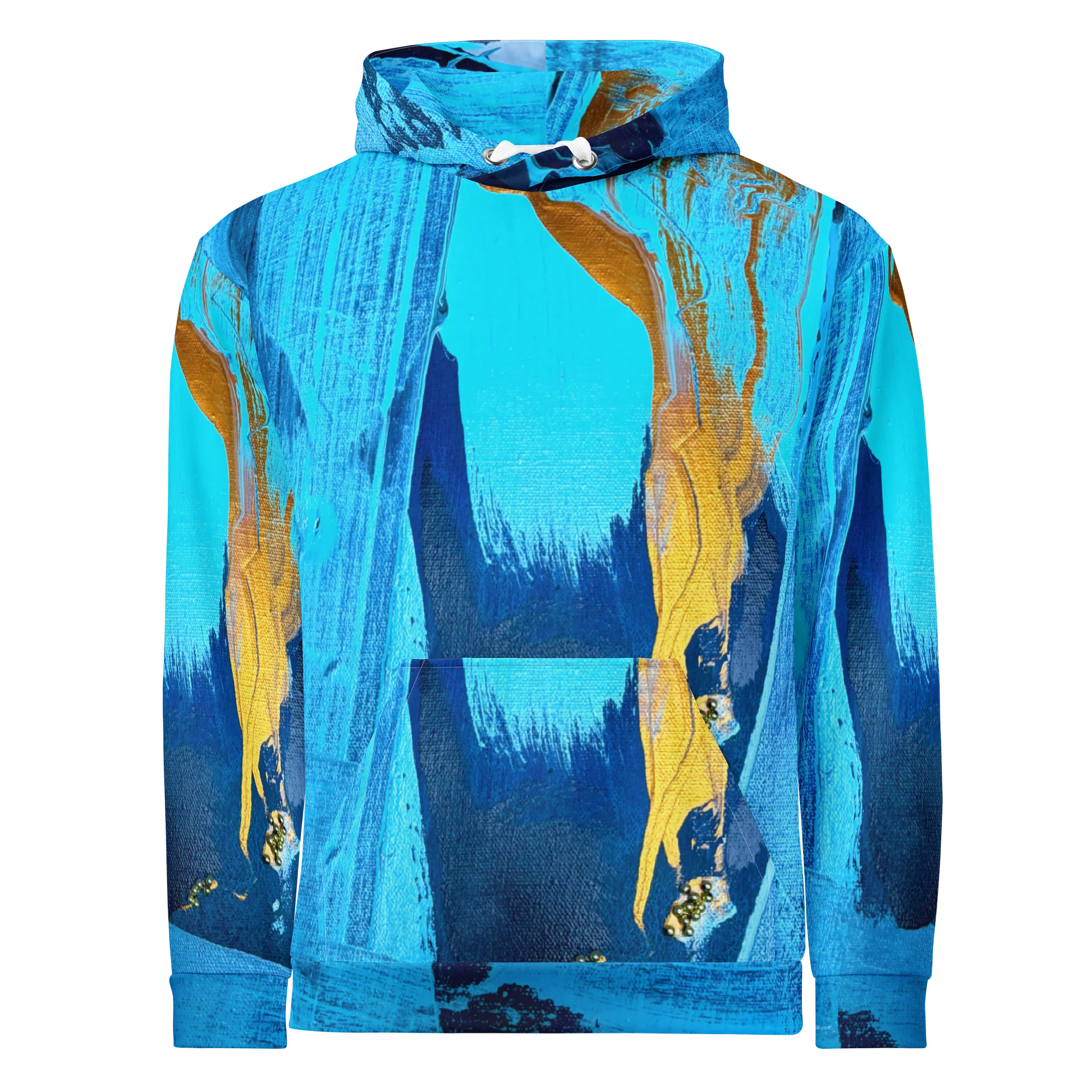 Blue Abstract Hoodie product image (1)