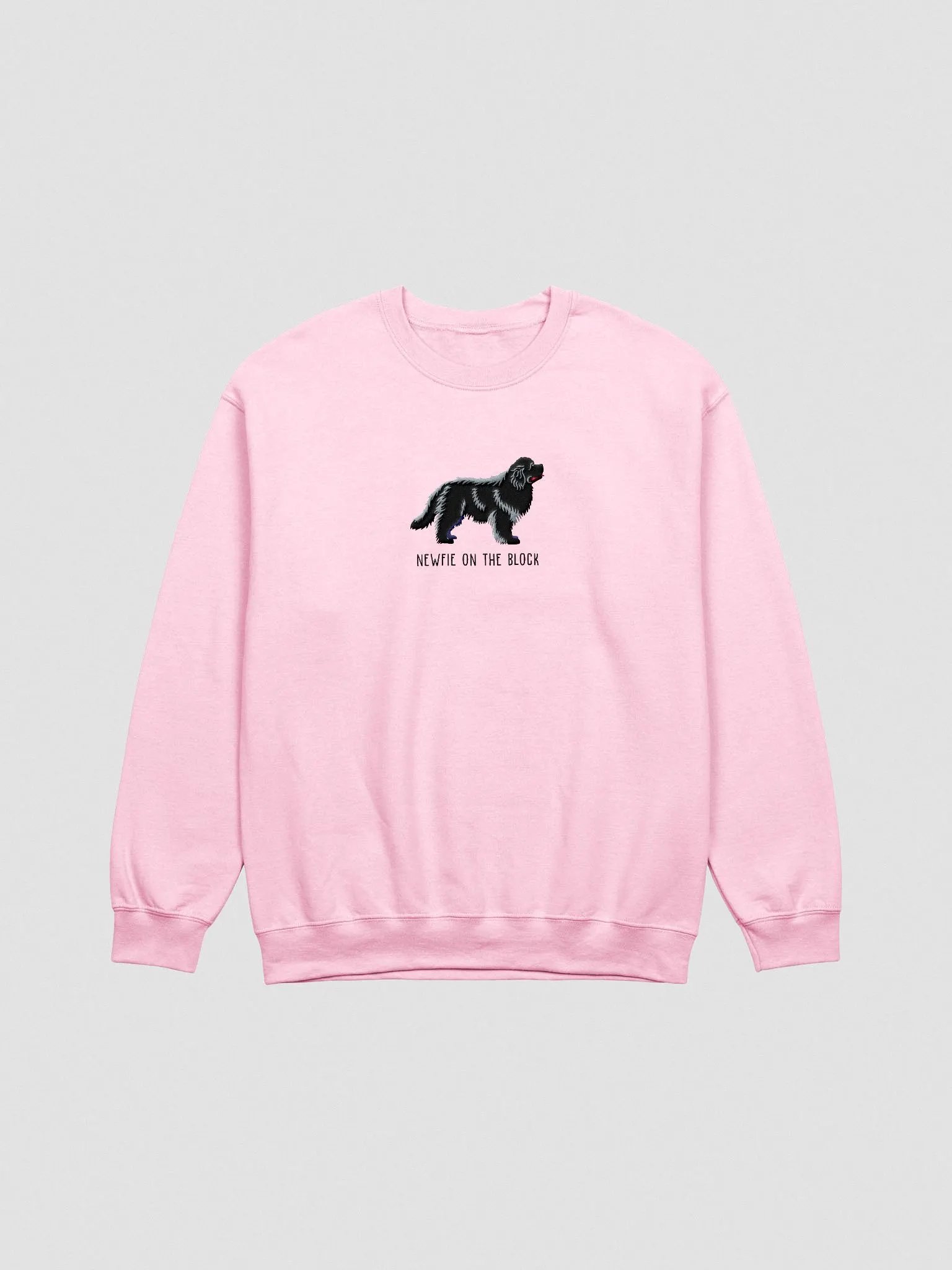 Newfie on the Block Sweatshirt (Embroidered) of a Newfoundland(Black) product image (4)