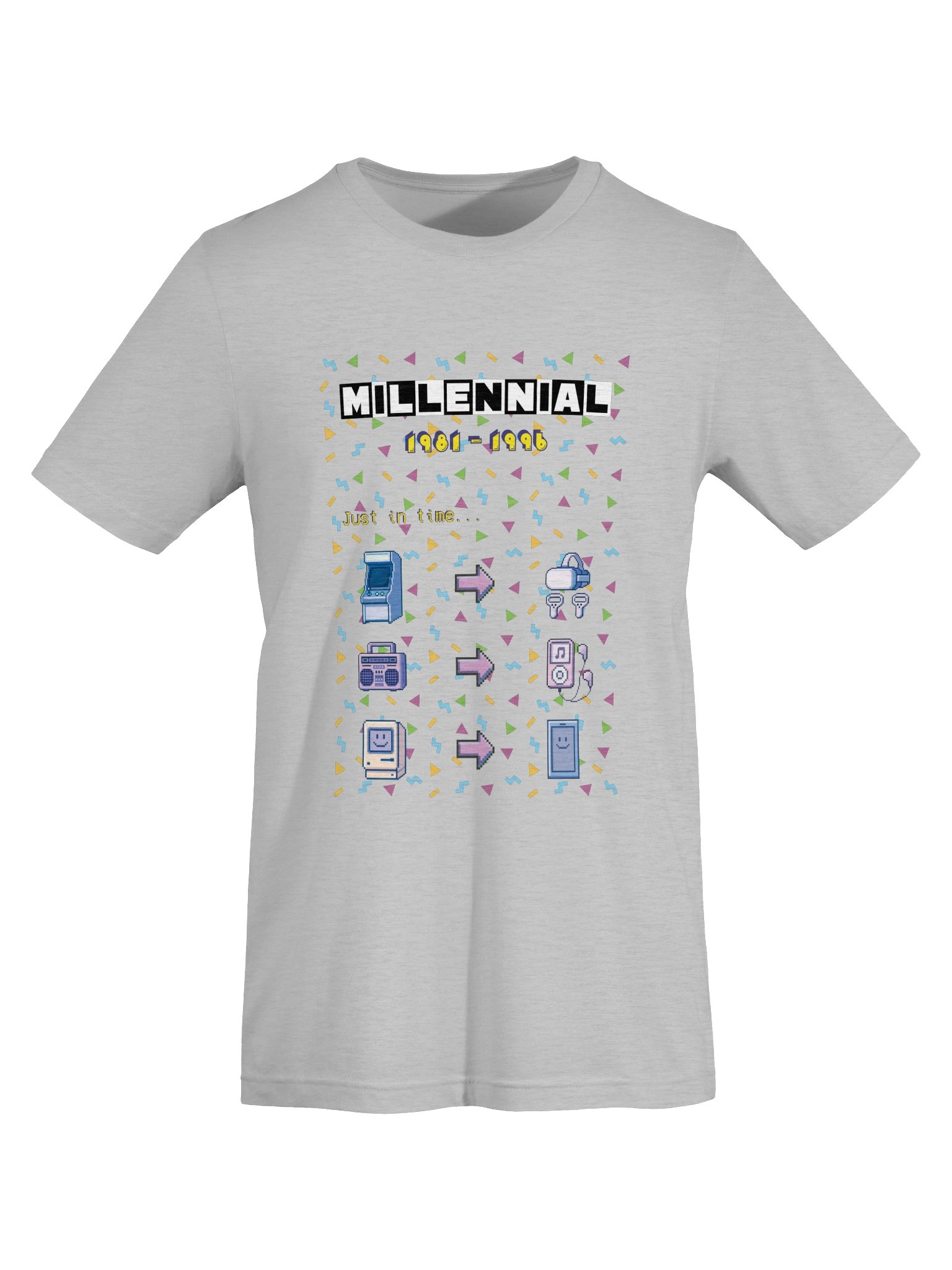 Millennial Tech Evolution Retro Tee - Blue Theme product image (7)