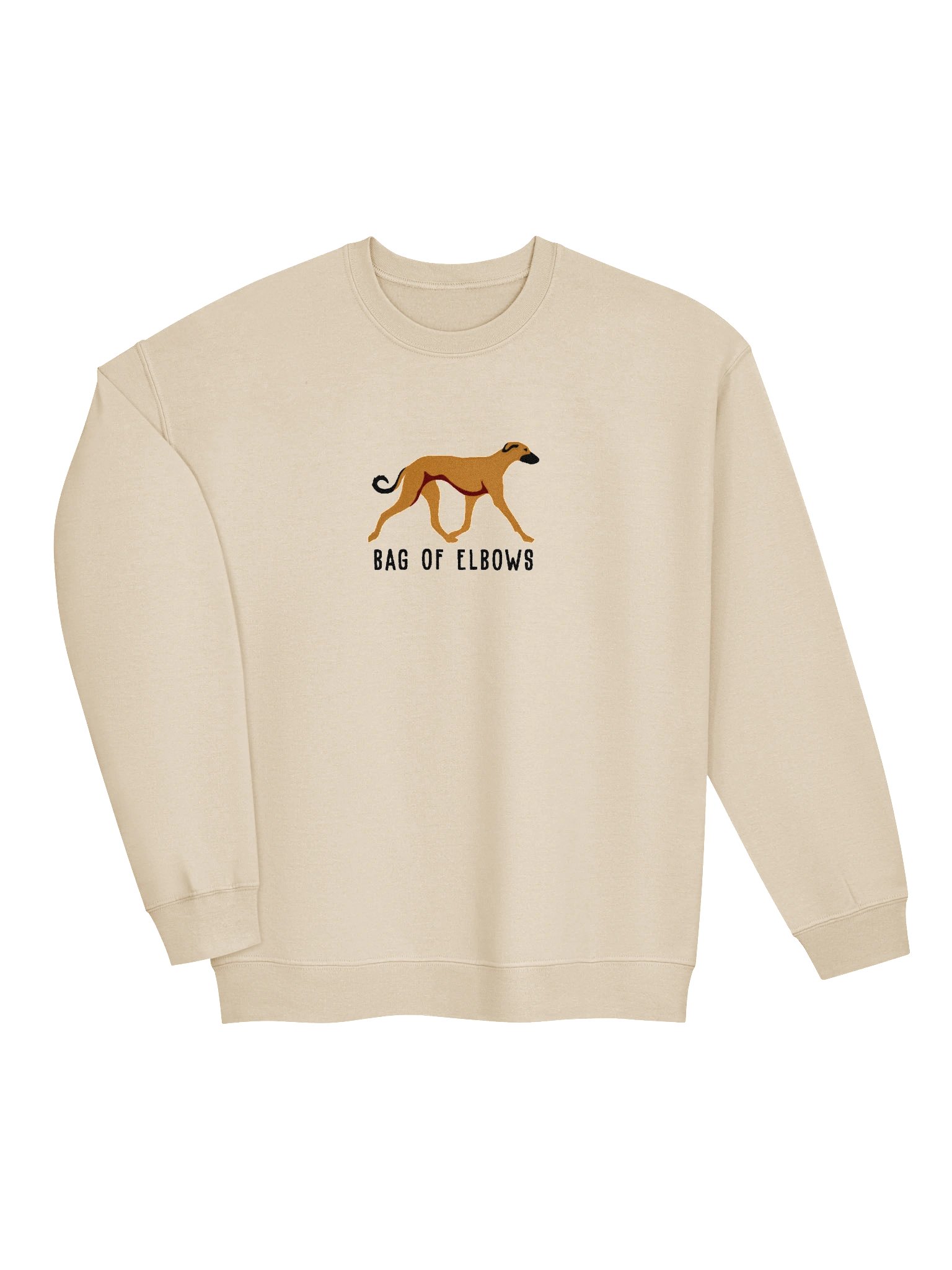 Bag of Elbows Sweatshirt(Embroidered) of a Sloughi(Tan) product image (6)