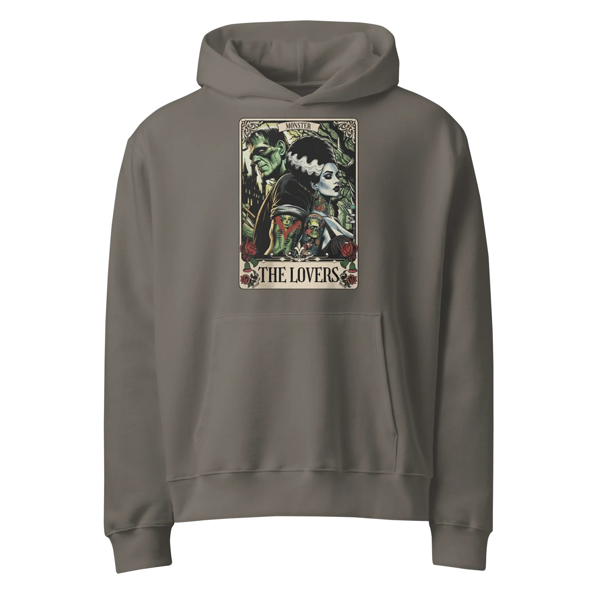The Monster Frankenstein And Bride The Lovers Tarot Card Hoodie product image (6)
