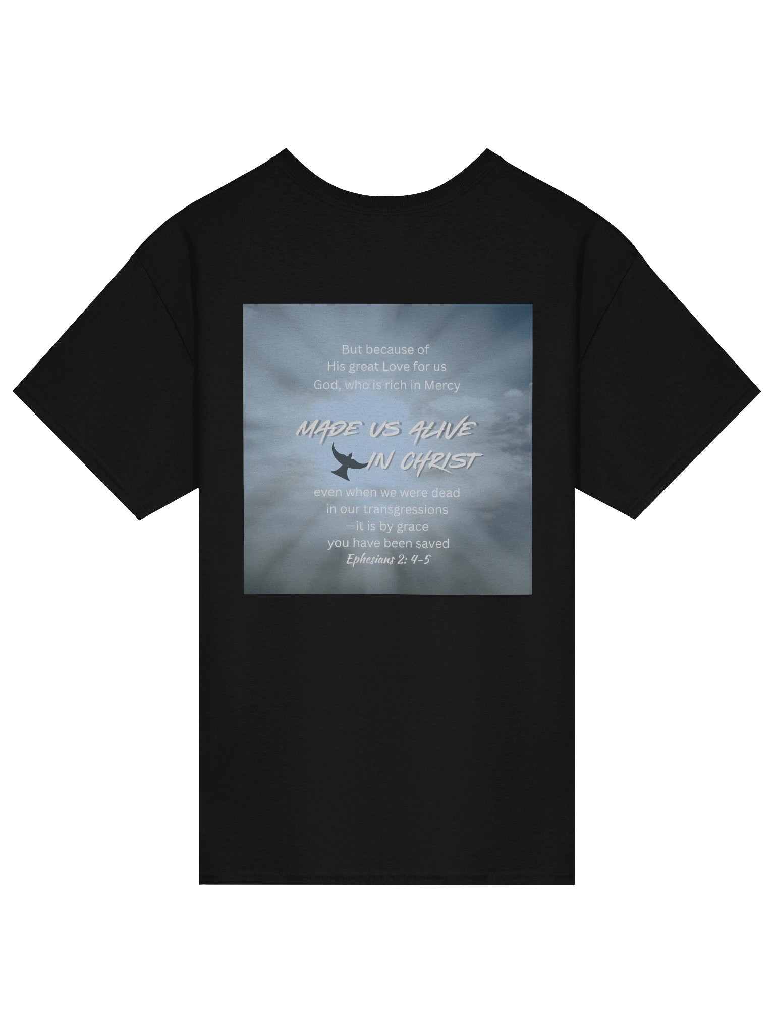 MUA Heavyweight Cotton Tee with bible verse on back. product image (2)