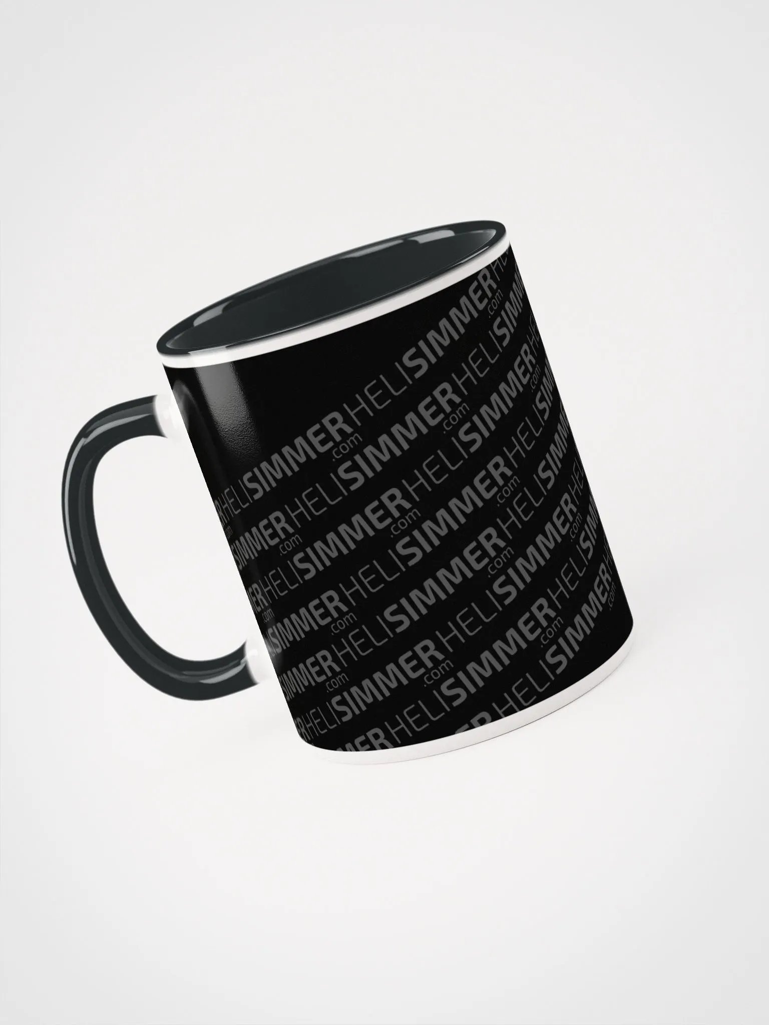 HeliSimmer.com Logo Mug - Black over White product image (3)