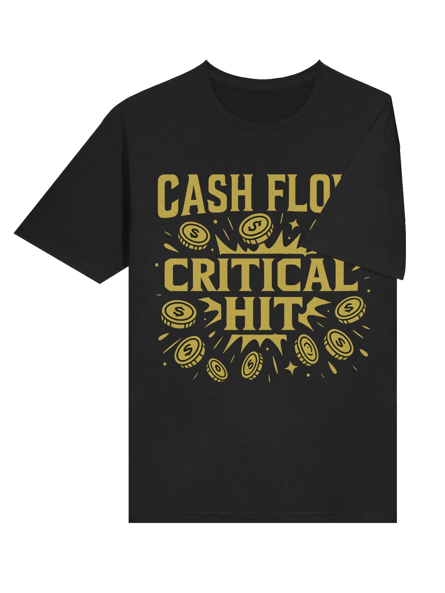 Cash Flow Critical Hit – Funny RPG Gamer Hustle T-Shirt product image (6)
