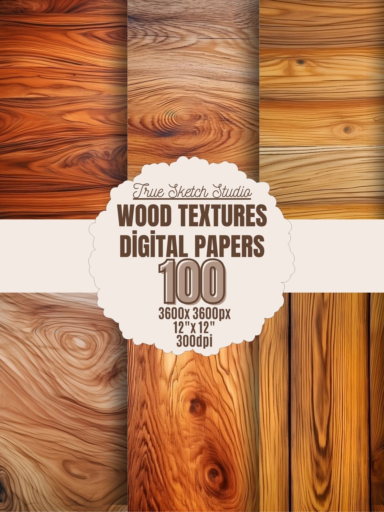 Rustic Wood Texture Digital Paper Bundle 2 product image (5)