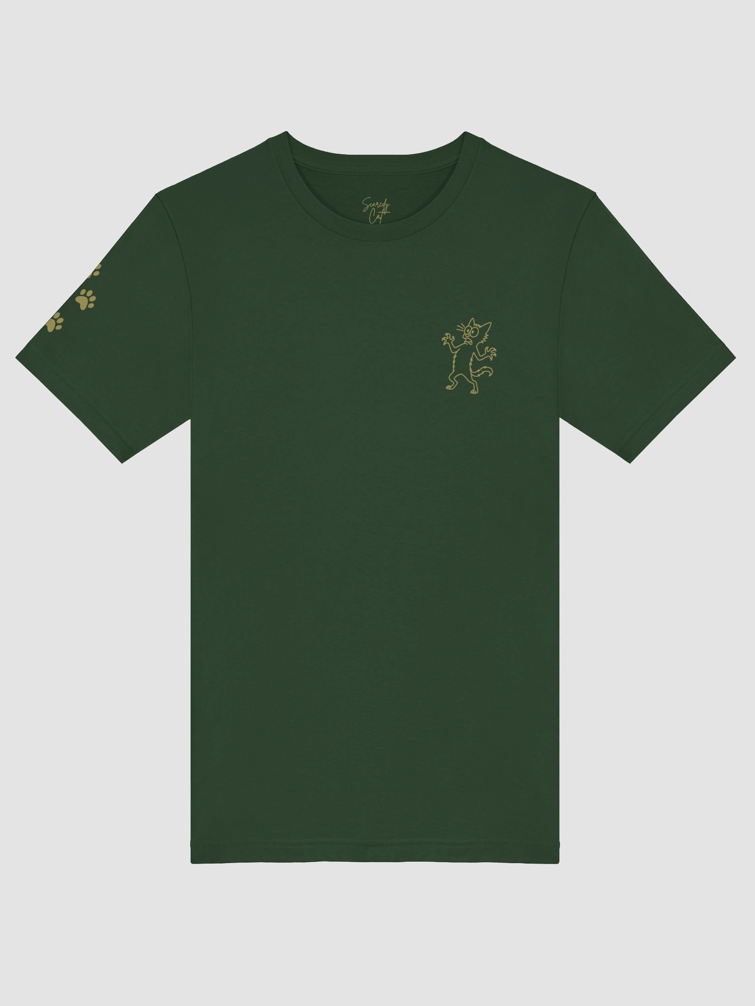 Whimsical 'Scaredy Cat' Handwritten T-Shirt product image (18)