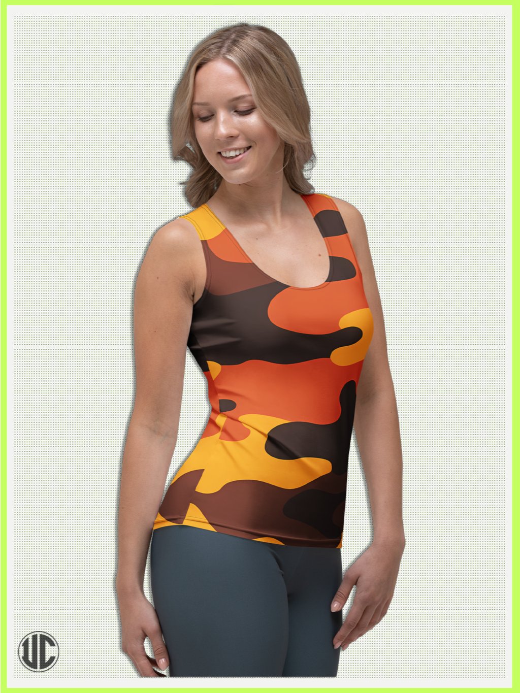 Savage Sunset Orange Camo – Women’s Tank Top product image (3)