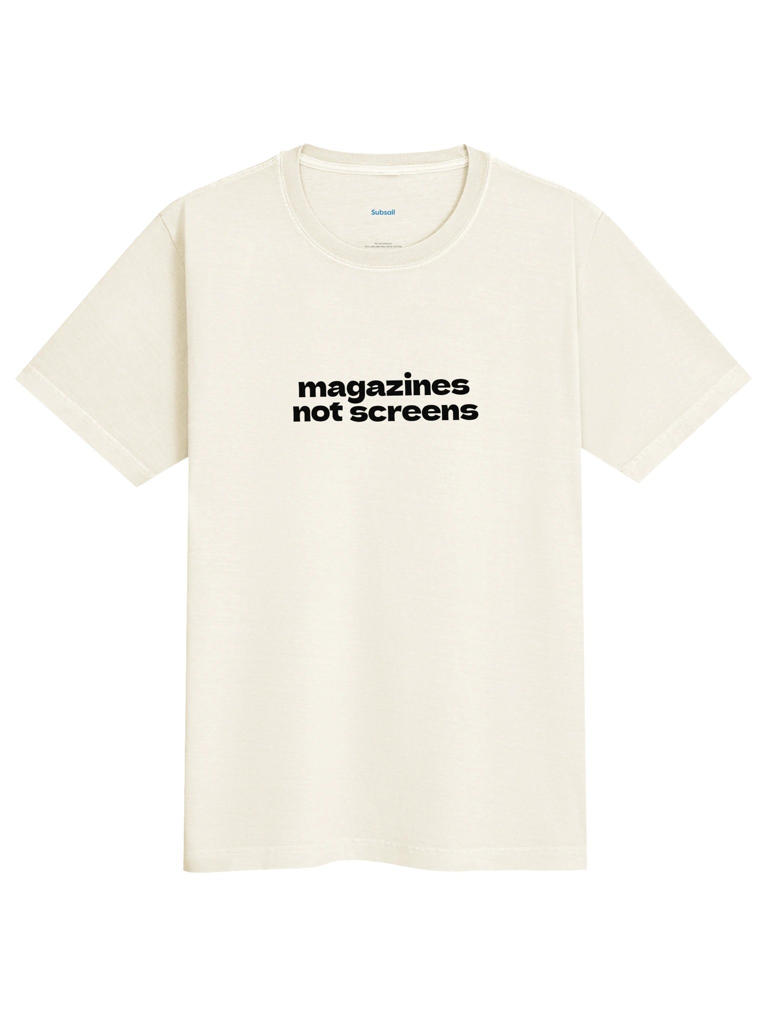 magazines not screens off-white regular tee product image (1)