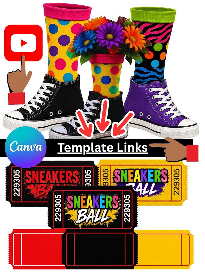 How I Made This Sneaker Ball Centerpiece Using AI! Template Tutorial Supply List product image (1)