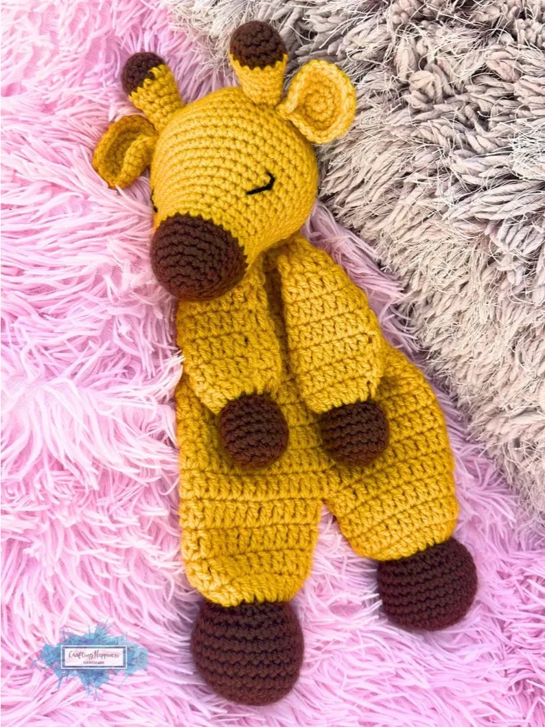 Giraffe Ragdoll Crochet Pattern Amigurumi Lovey Security Blanket PDF Pattern product image (7)