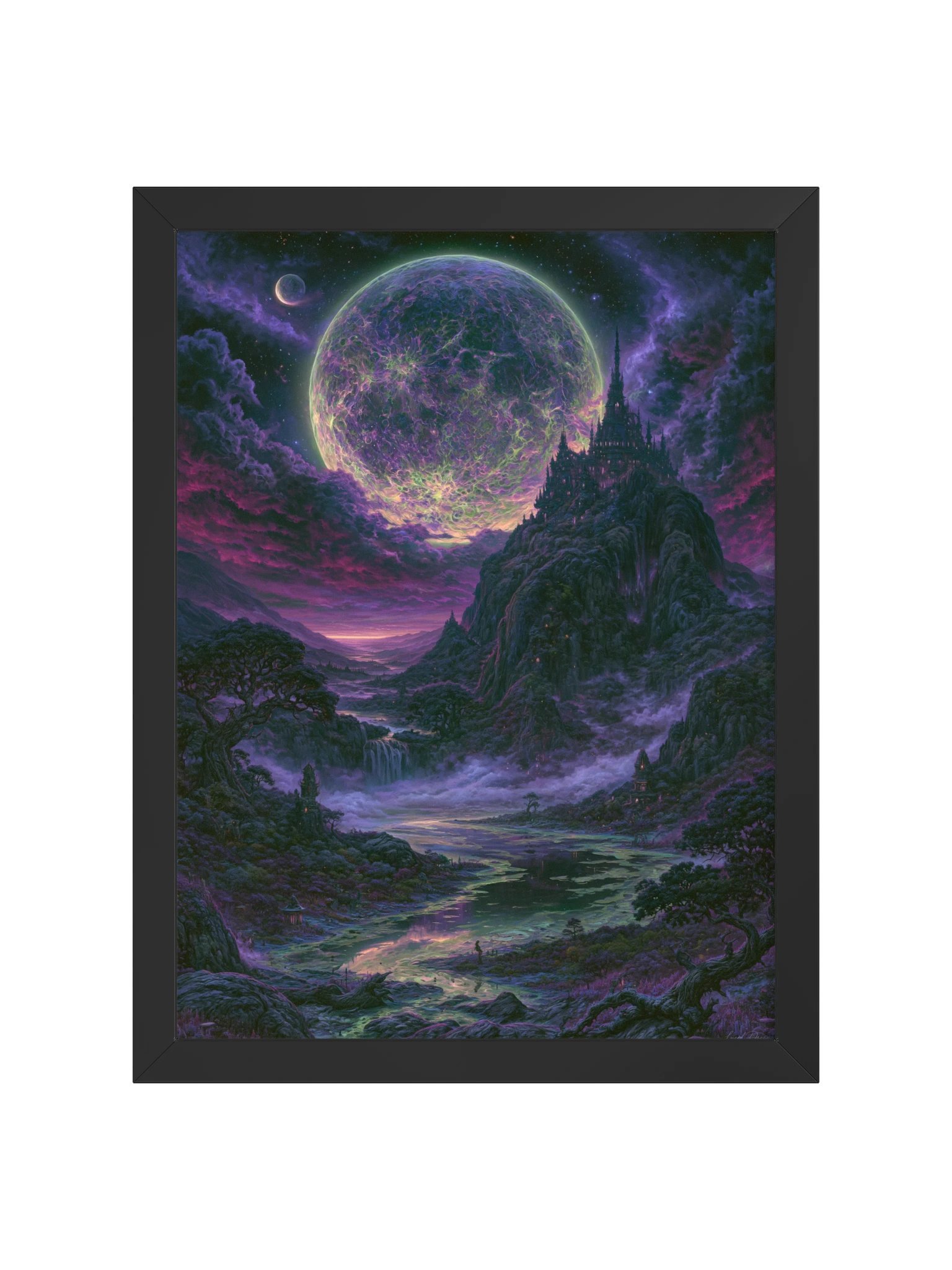Celestial Citadel Framed Art Print — Violet Planet over the Citadel product image (5)