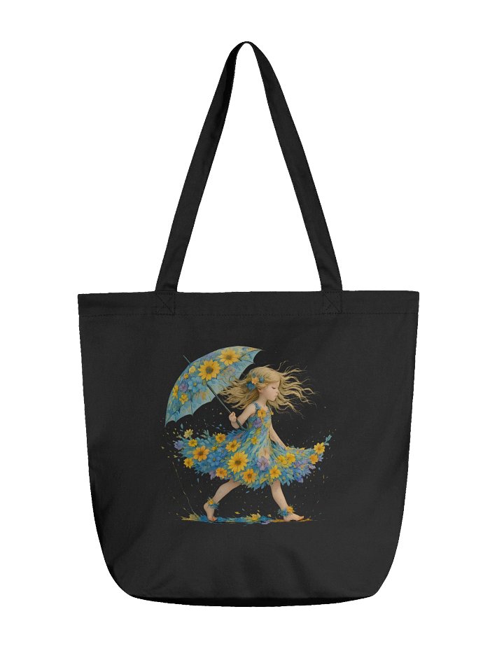 Cottagecore Wildflower Tote Bag With Girl And Daisy Umbrella product image (2)