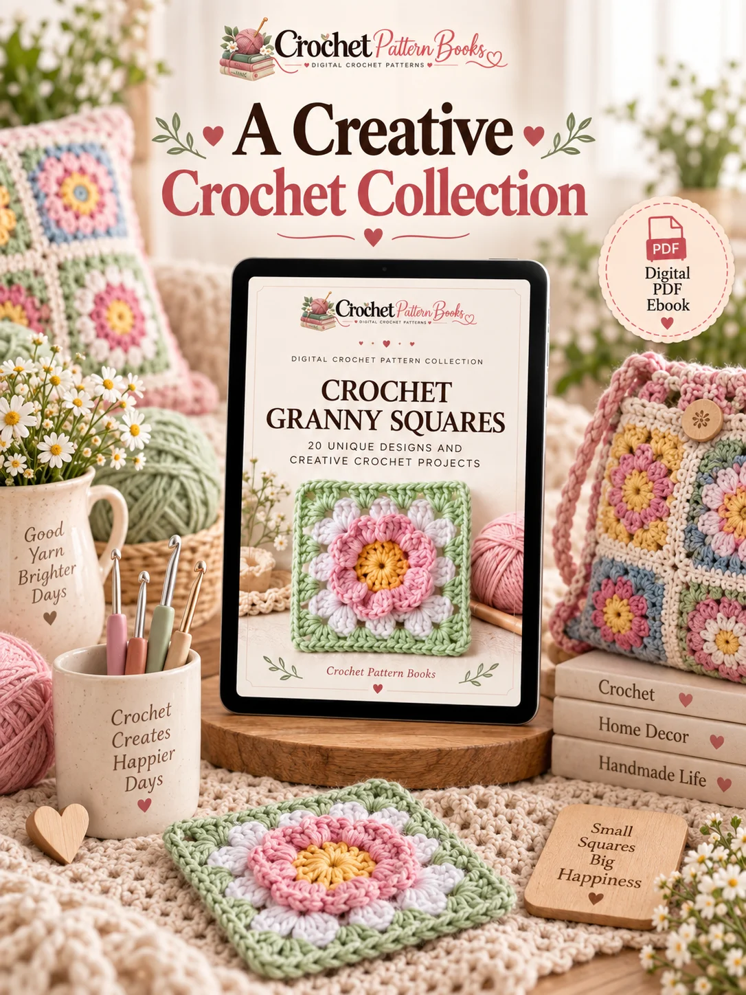 Crochet Granny Squares 20 Unique Patterns and Creative Projects PDF Ebook product image (5)