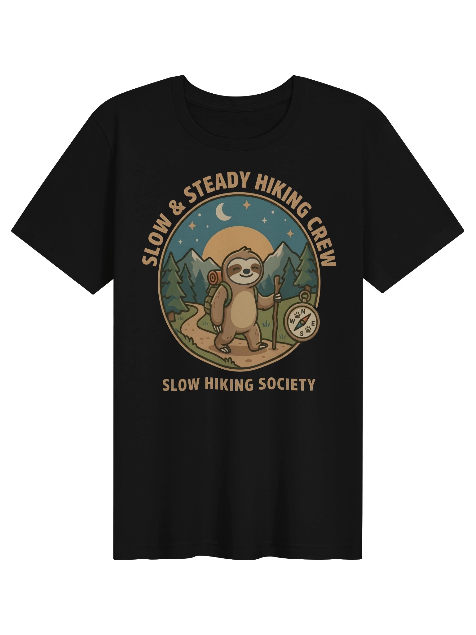 Slow & Steady Hiking Crew Sloth Trail Tee product image (1)
