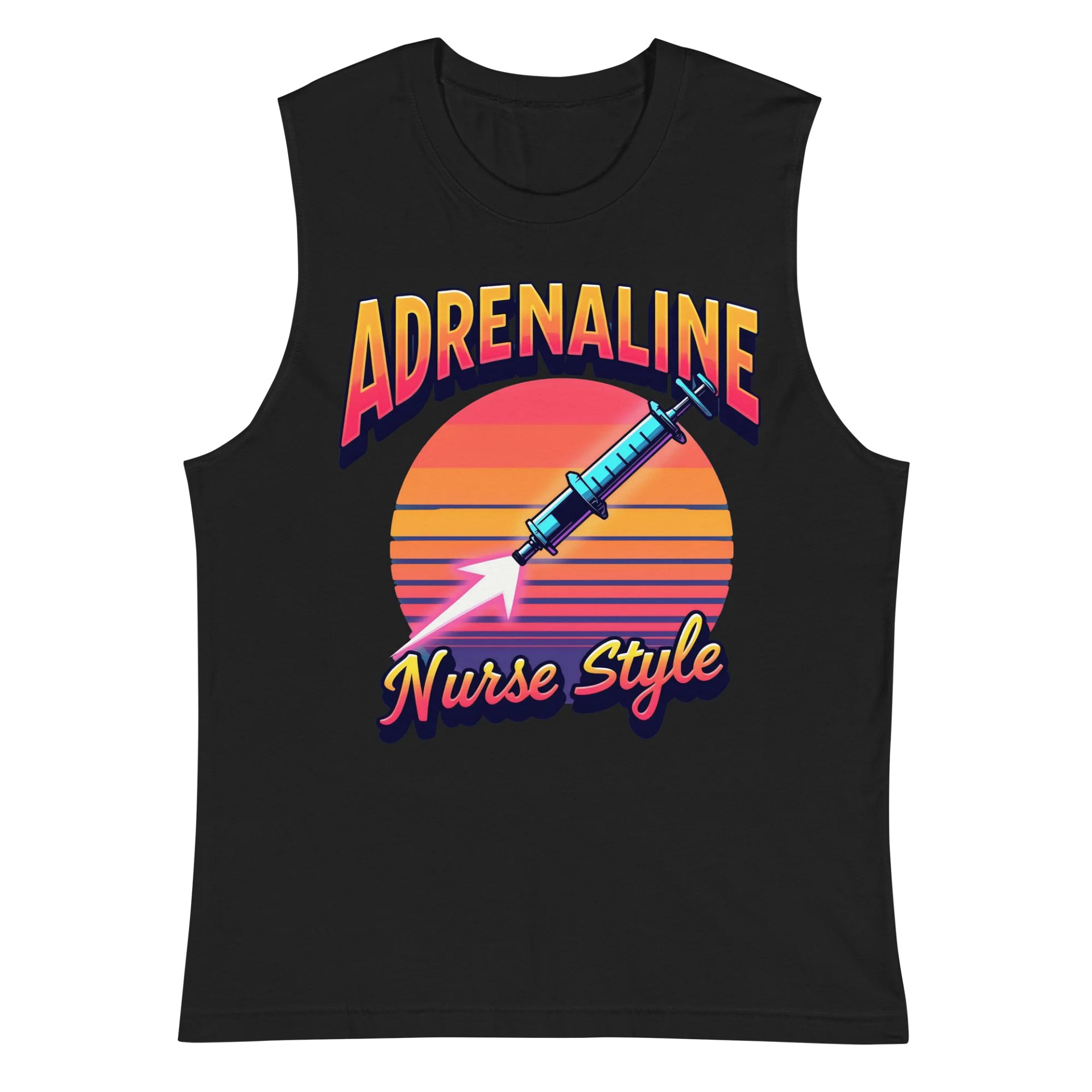 Retro Nurse Adrenaline Muscle Tank product image (3)