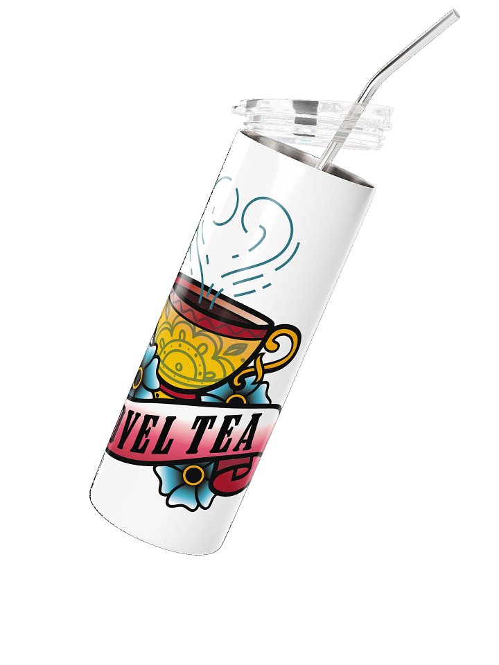 Novel Tea Stainless Steel Tumbler (White) product image (2)