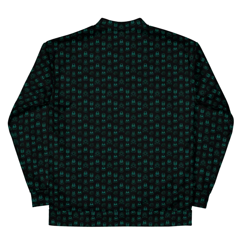 Seven Icons of Synthesis Bomber Jacket - (7 Synth Legends) TURQUOISE product image (6)