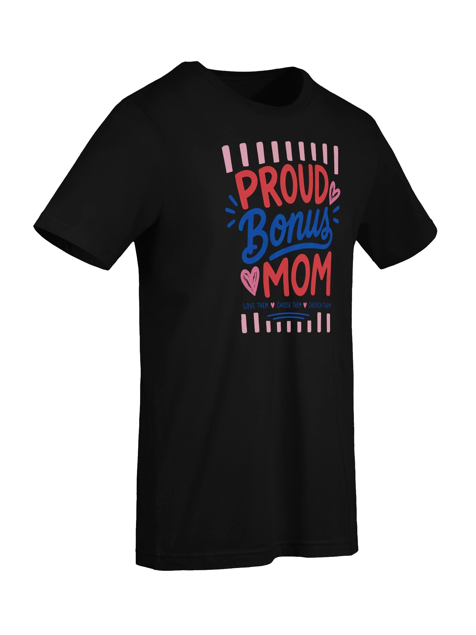 Proud Bonus Mom Heart Graphic T-Shirt product image (4)