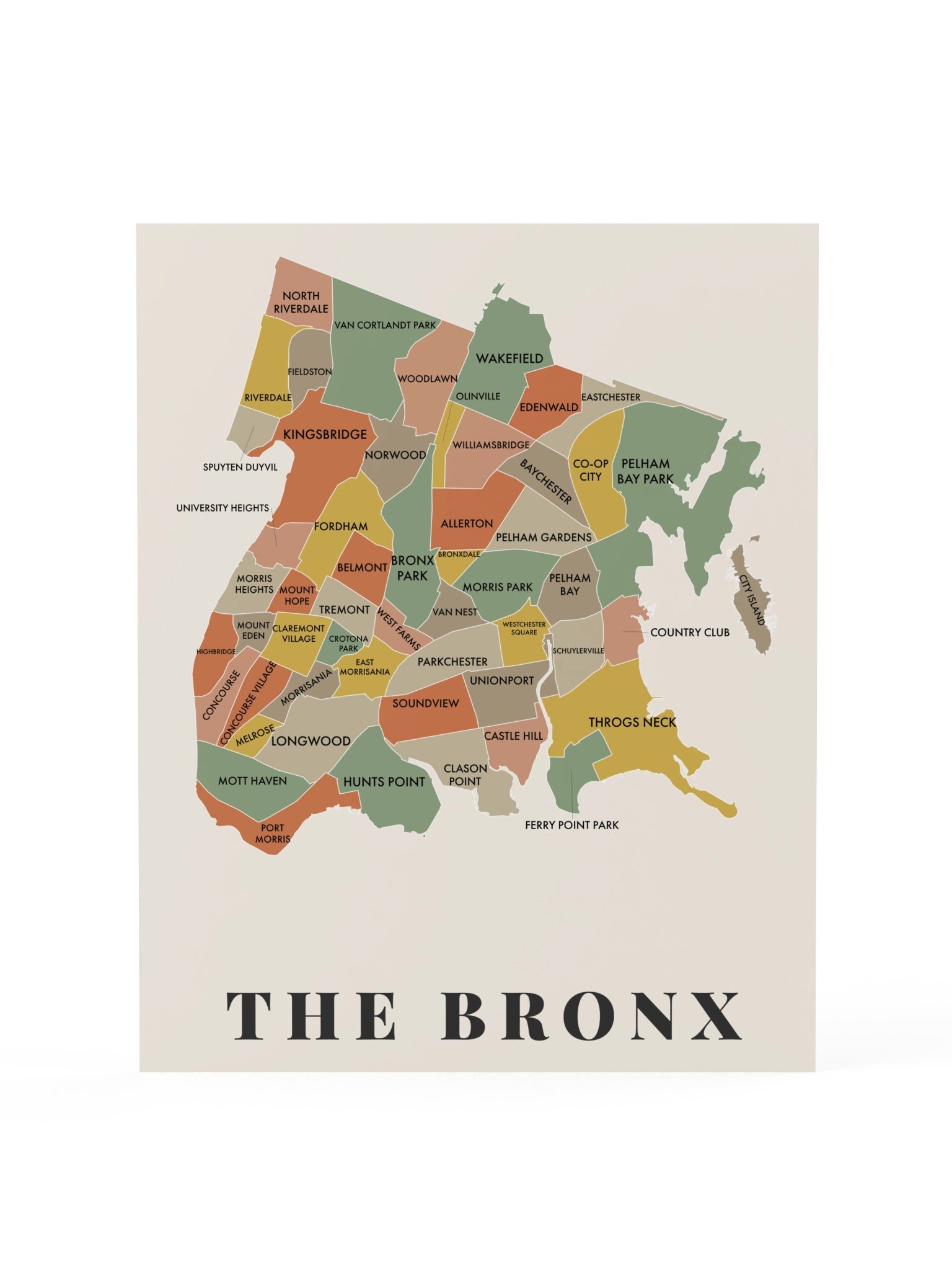 Bronx Neighborhood Map (Earth) [all] product image (2)