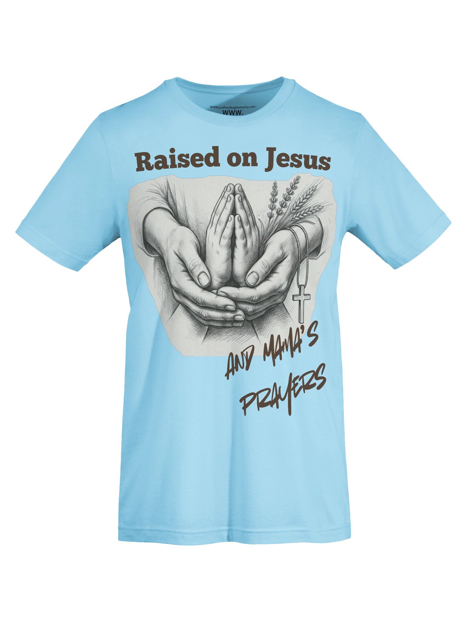 "Raised on Jesus and Mama’s Prayers" Christian Mother’s Day T-Shirt product image (85)